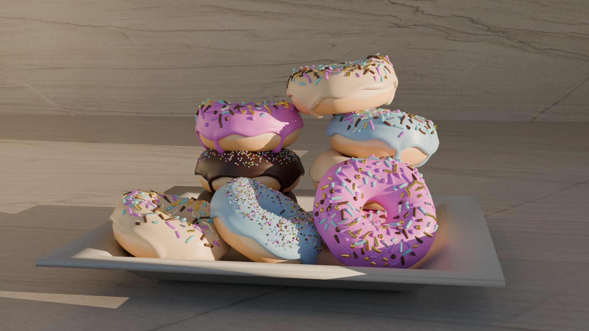 3D-gerenderter Donut